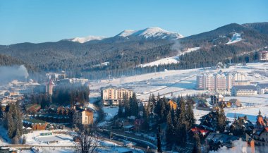 Kayak Merkezi Bukovel Karpatlar dağlarda