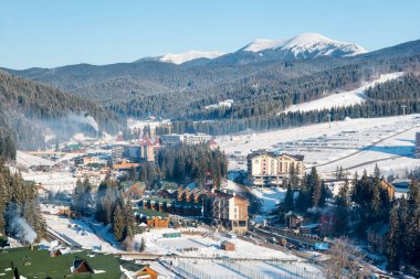 Kayak Merkezi Bukovel Karpatlar dağlarda