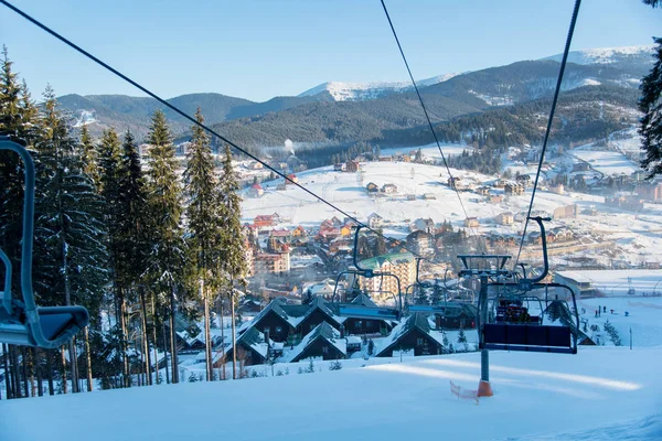 teleferik, kış resort dağlarda Kayak 