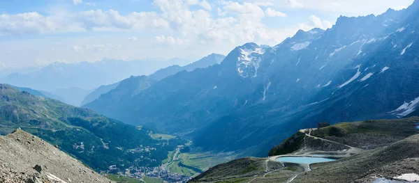 Vedere Panoramică Magnifică Văii Dealurilor Din Munții Matterhorn Sau Monte — Fotografie, imagine de stoc