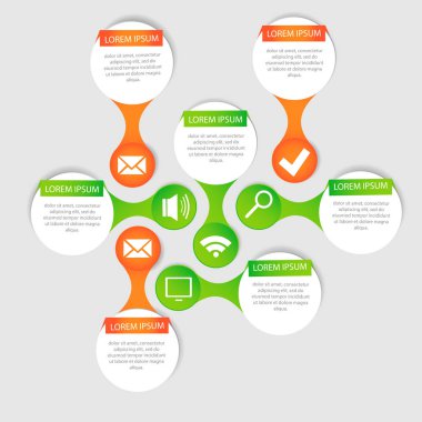 Infographic için vektör daire.