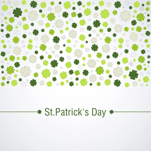 Carte typographique dédiée à la Saint-Patrick avec des éléments verts et des symboles de la fête comme carte postale, fond, cartes de visite — Image vectorielle