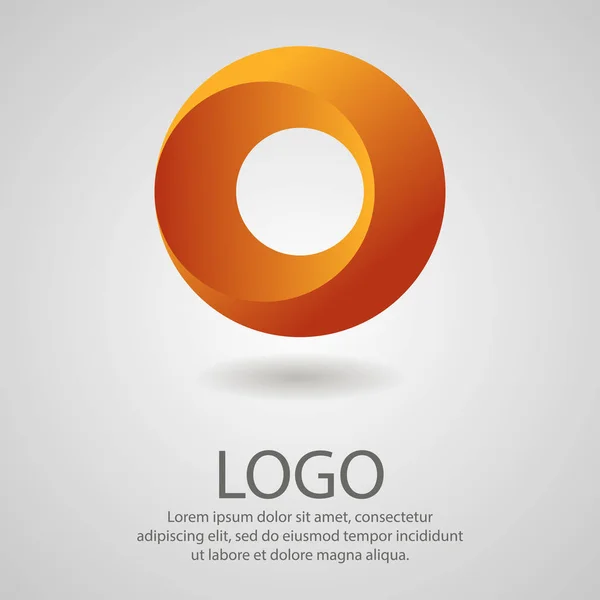 Logotipo abstracto en forma de círculo. Icono corporativo, plantilla — Archivo Imágenes Vectoriales