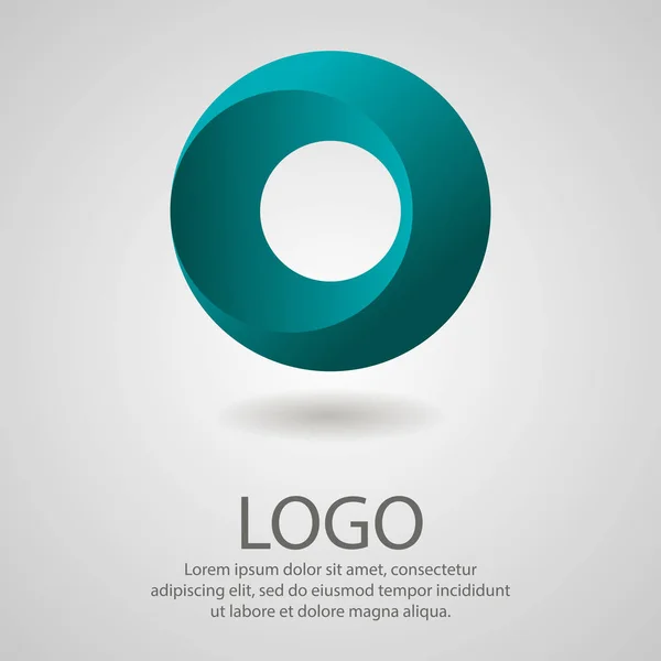 Absztrakt logó egy kör formájában. Vállalati ikon, sablon — Stock Vector