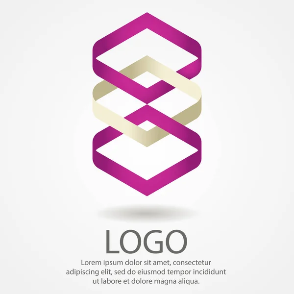 Abstracte lint, spiraal in de vorm van een logo. DNA spiraal, modern ontwerp — Stockvector