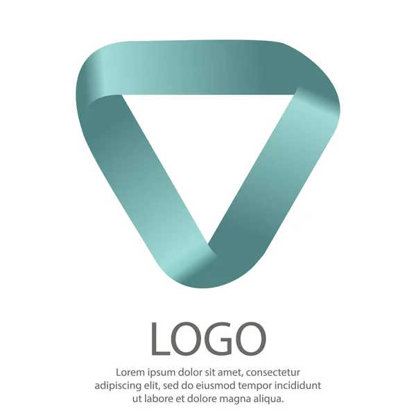 Absztrakt es háromszög, 3d logo. — Stock Vector