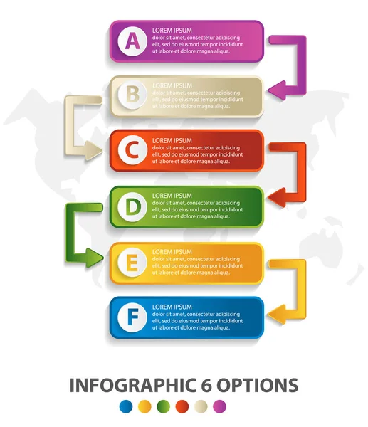 Přímé autobusy s textem a šipky v infographics pro webdesign, šablony obchodních prezentací, vzdělávání. Vektorové grafiky — Stockový vektor