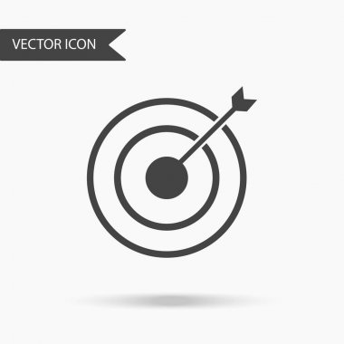 Vektör iş simgesini hedef. Yıllık raporlar, grafikler, sunumlar, iş akışı düzeni, afiş, numarası seçenekleri, için için simge seçenekleri, web tasarım adım. Çağdaş düz tasarım