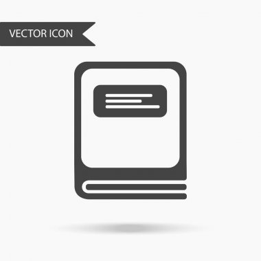 Vektör iş simge kapalı kitap. Yıllık raporlar, grafikler, sunumlar, iş akışı düzeni, afiş, numarası seçenekleri, için için simge seçenekleri, web tasarım adım. Çağdaş düz tasarım