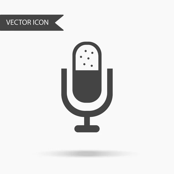 Vector business icon microphone. Icon for for annual reports, charts, presentations, workflow layout, banner, number options, step up options, web design. Contemporary flat design — Stock Vector