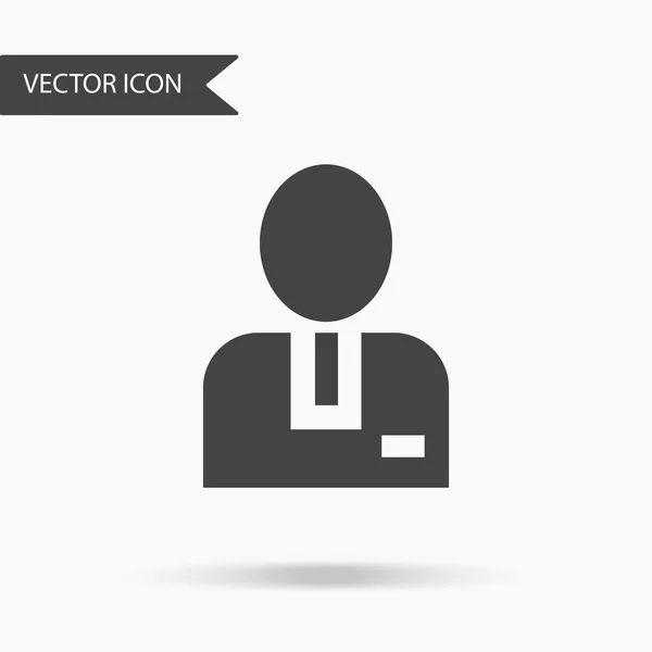 Vector icono de negocio oficinista. Icono para informes anuales, gráficos, presentaciones, diseño de flujo de trabajo, banner, opciones de números, opciones de intensificación, diseño web. Diseño plano contemporáneo — Vector de stock