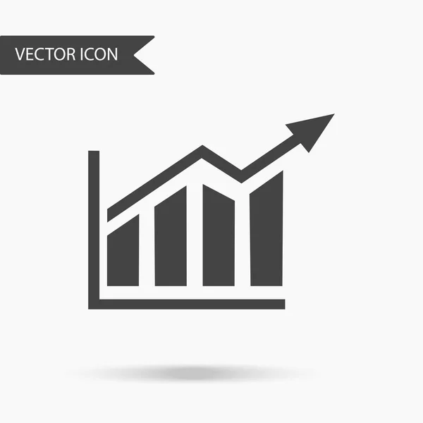 Gráfico de icono de negocio vectorial. Icono para informes anuales, gráficos, presentaciones, diseño de flujo de trabajo, banner, opciones de números, opciones de intensificación, diseño web. Diseño plano contemporáneo — Vector de stock