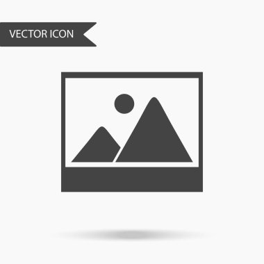 Vektör iş simge doğa fotoğraf. Yıllık raporlar, grafikler, sunumlar, iş akışı düzeni, afiş, numarası seçenekleri, için için simge seçenekleri, web tasarım adım. Çağdaş düz tasarım