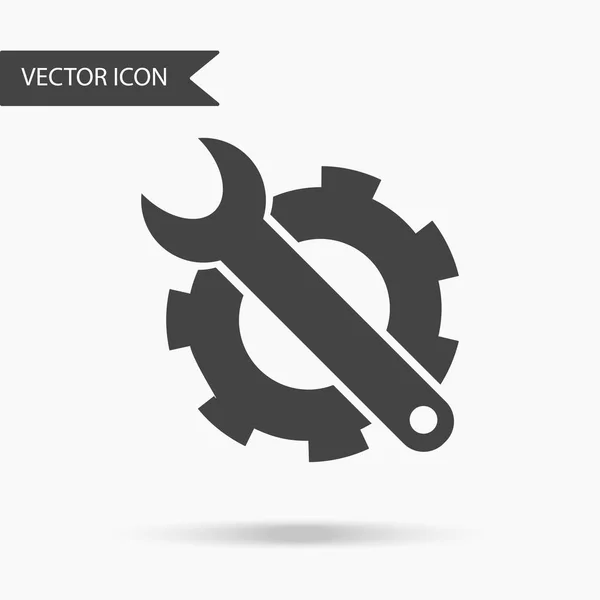 Vector business ikonen skiftnyckel och redskap. Ikon för för årliga rapporter, diagram, presentationer, arbetsflöde layout, banner, antalet optioner, intensifiera alternativ, webbdesign. Modern platt design — Stock vektor