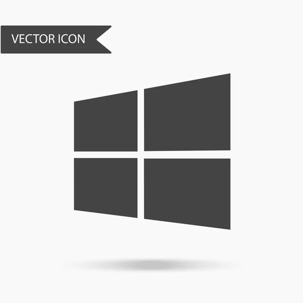 Ilustración vectorial de un icono del sistema operativo Windows. Logotipo del sistema operativo para ordenadores y otros dispositivos electrónicos. Icono plano sobre fondo blanco . — Vector de stock