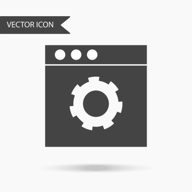 Beyaz bir arka plan üzerinde düz bir stil tarayıcı penceresinde vitese. Web tasarım, logo, Uii düz simgesi. Vektör çizim