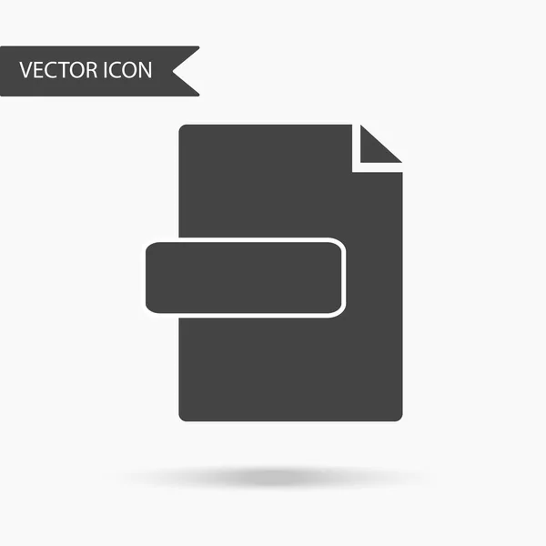 Icon with the image of the document and place for the text on a white background. The flat icon for your web design, logo, UI. Vector illustration — Stock Vector