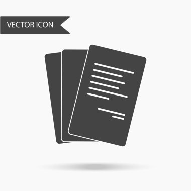 Simge resmi kartları beyaz arka plan üzerinde metin ile olan. Web tasarım, logo, UI düz simgesi. Vektör çizim