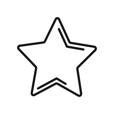 Pentagonal bir yıldız, bir uygulama, bir Web sitesi, bir iş sunumu, infographics üzerinde beyaz bir arka plan olarak bir resim şeklinde düz bir simge vektör çizim