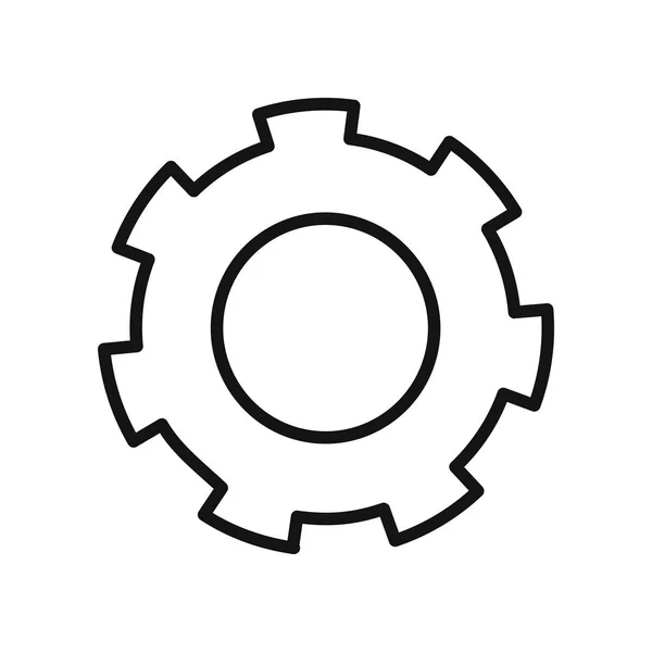 Vector illustration of a flat icon as a gear, picture for an application, website, business presentation, infographics on a white background — Stock Vector