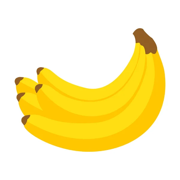 Vektor-Illustration einer gelben reifen Banane auf einem isolierten weißen Hintergrund — Stockvektor