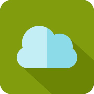 Mavi bulut şeklinde bir simge modern ve basit vektör Illustration. Uygulama, Web sitesi, arabirimi, iş sunumu, infographics için düz görüntü