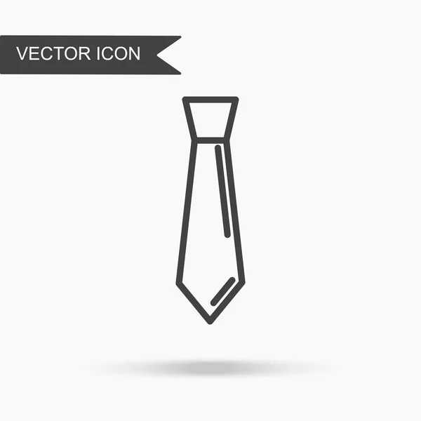 Illustration vectorielle moderne et simple d'une icône de cravate. Image plate avec des lignes fines pour l'application, site Web, interface, présentation d'entreprise, infographies sur fond blanc isolé — Image vectorielle