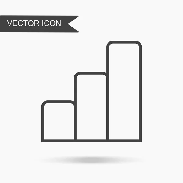 Ilustração Vetorial Moderna Simples Ícone Gráfico Imagem Plana Com Linhas — Vetor de Stock