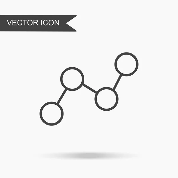 Egy Grafikon Ikonjának Modern Egyszerű Vektorgrafikus Illusztrációja Lapos Kép Vékony — Stock Vector