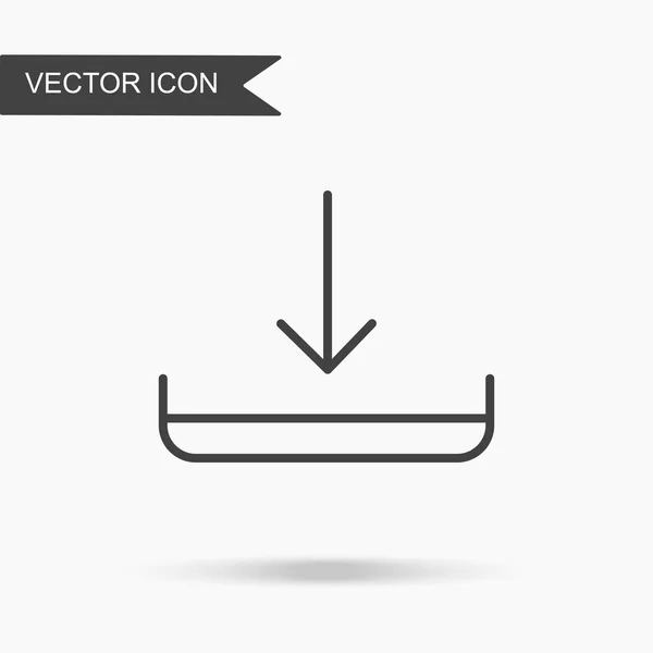 Moderne Simple Vecteur Illustration Flèche Icône Télécharger Image Plate Avec — Image vectorielle