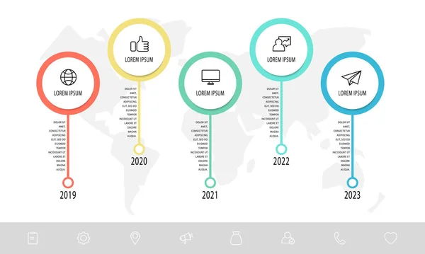 Διανυσματικός κύκλος infographics. Επιχειρηματική ιδέα με 5 επιλογές και μέρη. Πέντε βήματα για γραφική παράσταση, διαγράμματα, παρουσίαση διαφανειών — Διανυσματικό Αρχείο