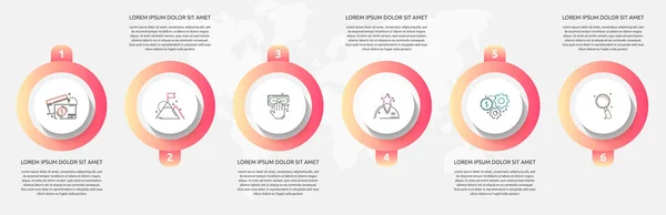 Vector Template Circle Infographics 옵션과 부품이 비즈니스 그래프 슬라이드 — 스톡 벡터