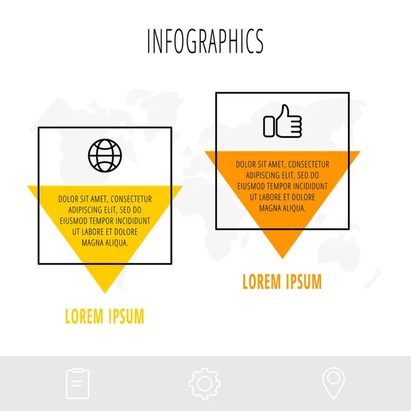 Infográficos Negócios Horizontais Com Elementos Com Setas Modelo Plano Vetorial — Vetor de Stock