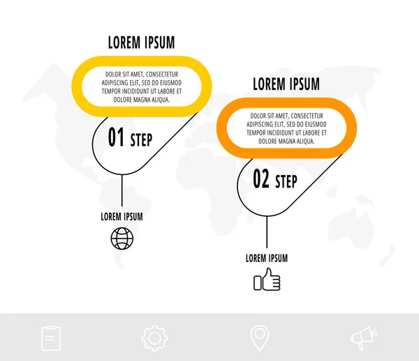 Дизайн Векторной Инфографики Состоит Двух Ярлыков Букв Концепция Векторной Линии — стоковый вектор