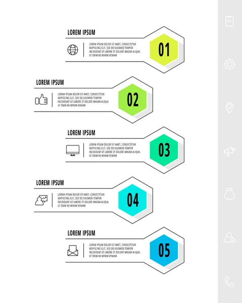 Hexagon Șablon Design Infografic Opțiuni Săgeți Conceptul Linie Afaceri Vectorială — Vector de stoc