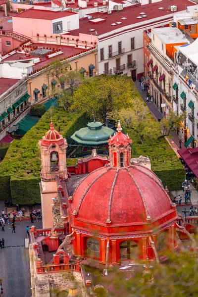 Templo de San Diego Jardín Union Garden Guanajuato México — Foto de Stock