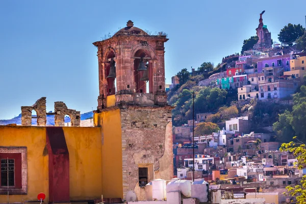 Iglesia San Rocque Estatua de El Pipila Guanajuato México —  Fotos de Stock