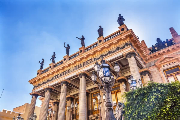 Théâtre Juarez Statues Guanajuato Mexique — Photo