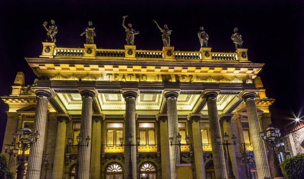 Théâtre Juarez Statues Guanajuato Mexique — Photo