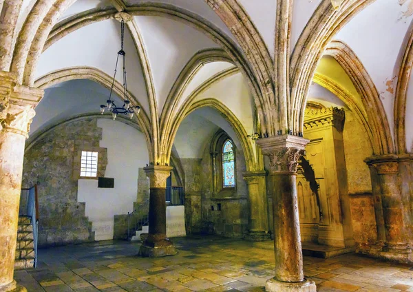 Cénacle Dernier Souper Salle Croisé Bâtiment Jérusalem Israël — Photo