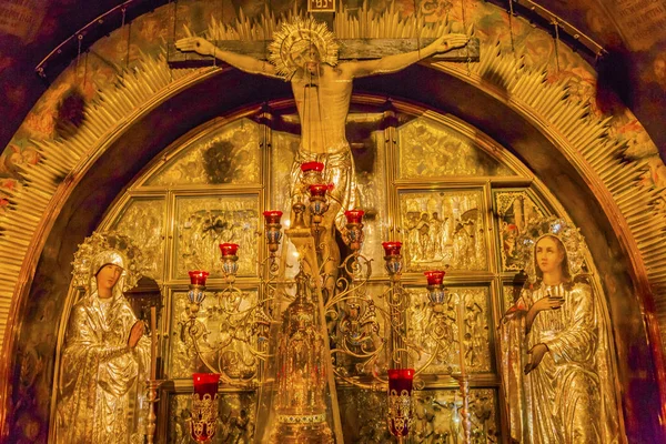 Golgotha Crucifixion Site Church Holy Sepulcher Jerusalem Israel — Stock Photo, Image