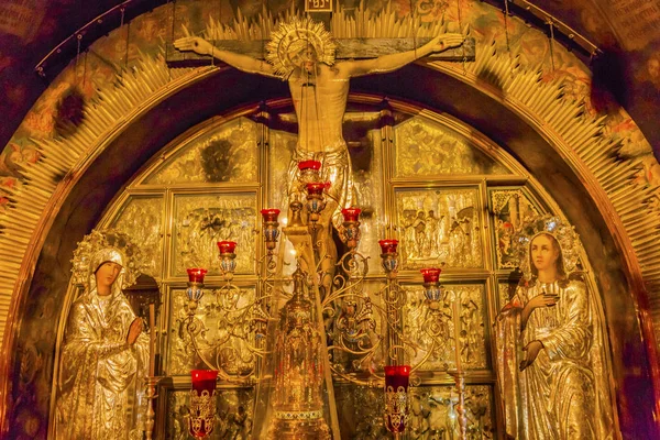 Golgota Crocifissione Luogo Chiesa Santo Sepolcro Gerusalemme Israele — Foto Stock