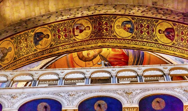 Cúpula de Arcos Iglesia Cruzada Santo Sepulcro Jerusalén Israel —  Fotos de Stock