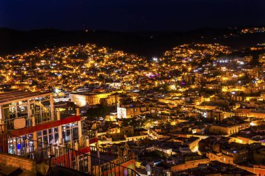 Alhondiga de Granaditas Overlook Night Guanajuato Mexico  clipart