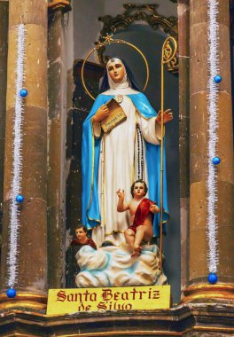 Saint Beatrice heykel manastır Immaculate Conception rahibeler San Miguel de Allende, Meksika