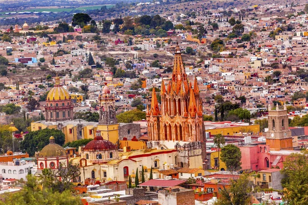 San Miguel de Allende Meksiko Miramar näkymät Parroquia — kuvapankkivalokuva