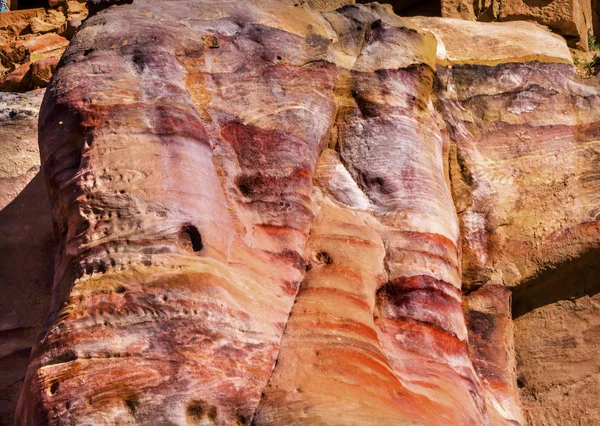 Red Rocks żółty streszczenie Petra Jordan — Zdjęcie stockowe