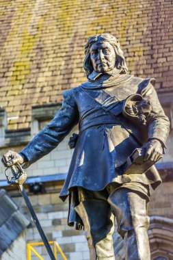 Oliver Cromwell heykel parlamentosu Westminster Londra İngiltere