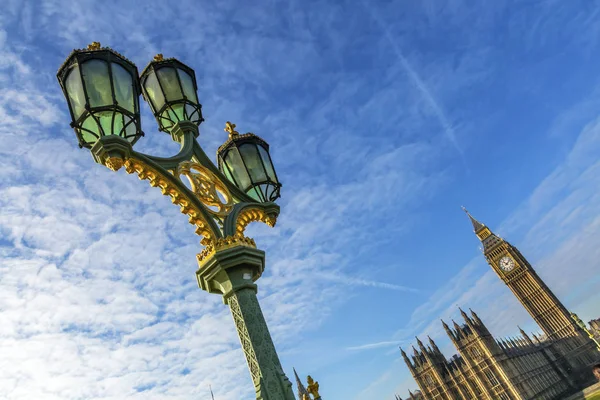 Big Ben Tower Steet Lampes Parlement Londres Angleterre — Photo