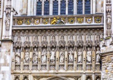 Christian Martyr heykeller cephe Westminster Abbey Londra İngiltere